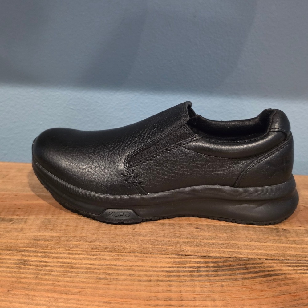 Kuru Womens Kivi 2 Slip On Work‎ Shoes Black Leather Anti Slip 8 Wide - Picture 8 of 11